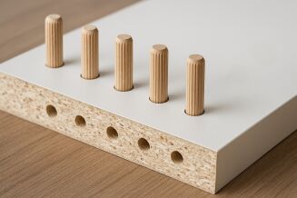 Kołek meblowy drewniany ryflowany 12×40 mm —  łącznik montażowy. - 4