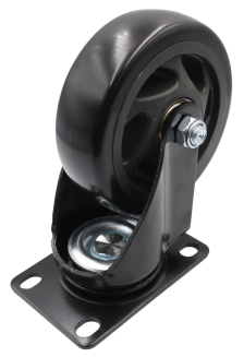 Zestaw 8 kółek obrotowych Ø 100 mm – gumowane, łożyskowane, podstawa 63 × 94 mm (bez hamulca) - 4