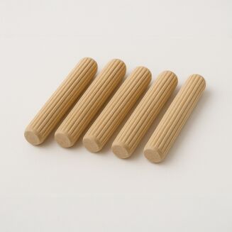 Kołek meblowy drewniany ryflowany 10×40 mm —  łącznik montażowy. - 3