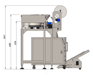 Maszyna, automat pakujący z 3 podajnikami + dorzut ręczny z przenośnikiem taśmowym - 4