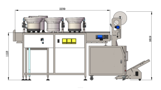 Maszyna, automat pakujący z 4 podajnikami + dorzut ręczny 2 stanowiskowy z wagonikami - 4