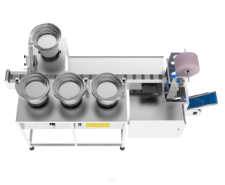 Maszyna, automat pakujący z 4 podajnikami + dorzut ręczny 2 stanowiskowy z wagonikami - 2