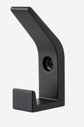 Haczyk / wieszak podwójny czarny loft – do lameli, przykręcany.