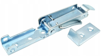 Klamra montażowa do blatów stołu i skrzyń – stalowa 17 × 75 mm z haczykiem 14 × 30 mm. - 4