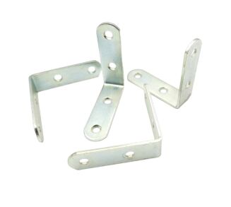 Kątownik meblowy montażowy 50 × 50 × 15 mm, stal ocynk biały. - 2