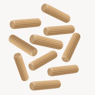 Kołek meblowy drewniany ryflowany 10×45 mm —  łącznik montażowy. - 3