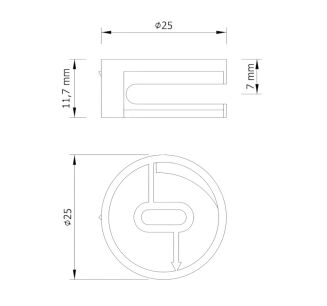 Złącze mimośrodowe fi 25 x 11,5 mm. - 5