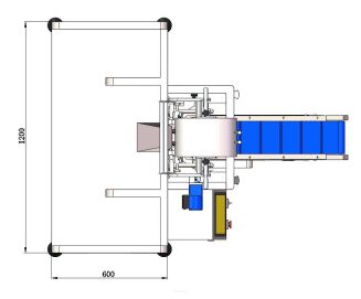 Stół do konfekcji ręcznej ze zgrzewarką z 2 przegrodami - 5