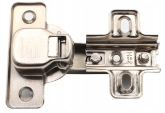 Zawias meblowy równoległy 90° z prowadnikiem H2 — slide-on, bez euro. - 3