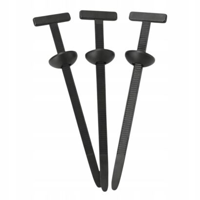 Trytytki samochodowe 5 × 90 mm czarne – opaski kablowe nylon PA – 100 szt.